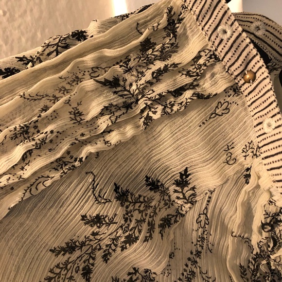 Mango sheer floral blouse, XS - Picture 5 of 9